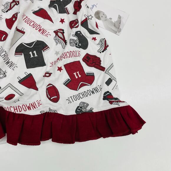 NWT Magnolia Baby 6M Maroon Touchdown Dress - Picture 3 of 7